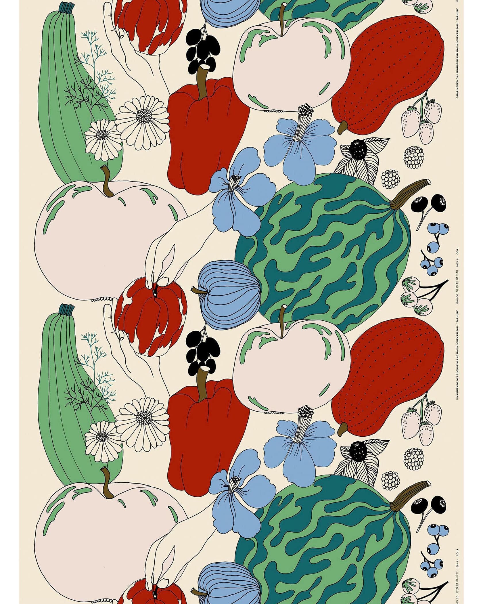Tarhuri コットンリネンファブリック | Maija Louekari | Marimekko 