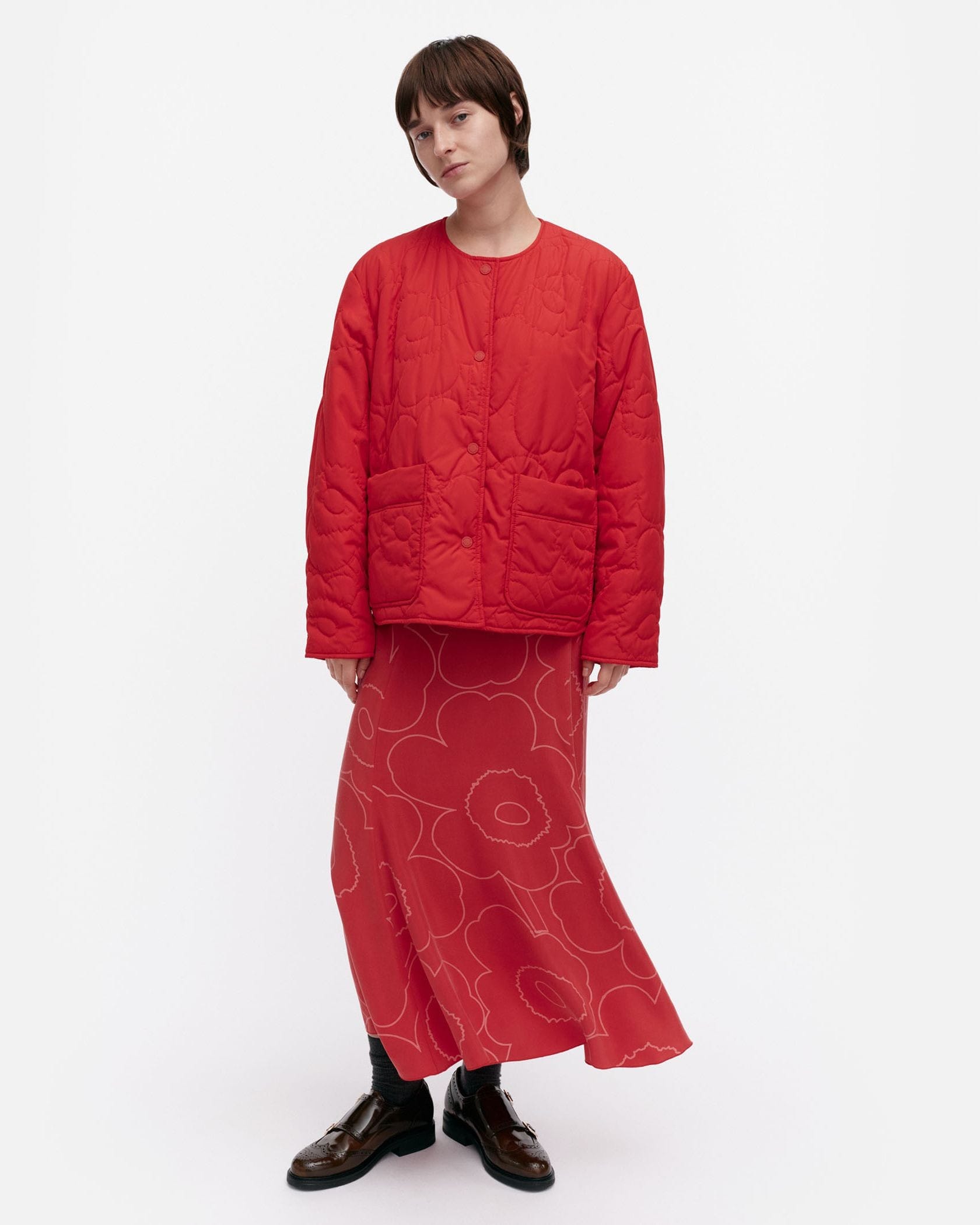 marimekko / マリメッコ 中綿ライナー付き モッズコート marimekko（マリメッコ）の「Unikko / bonded Long coats