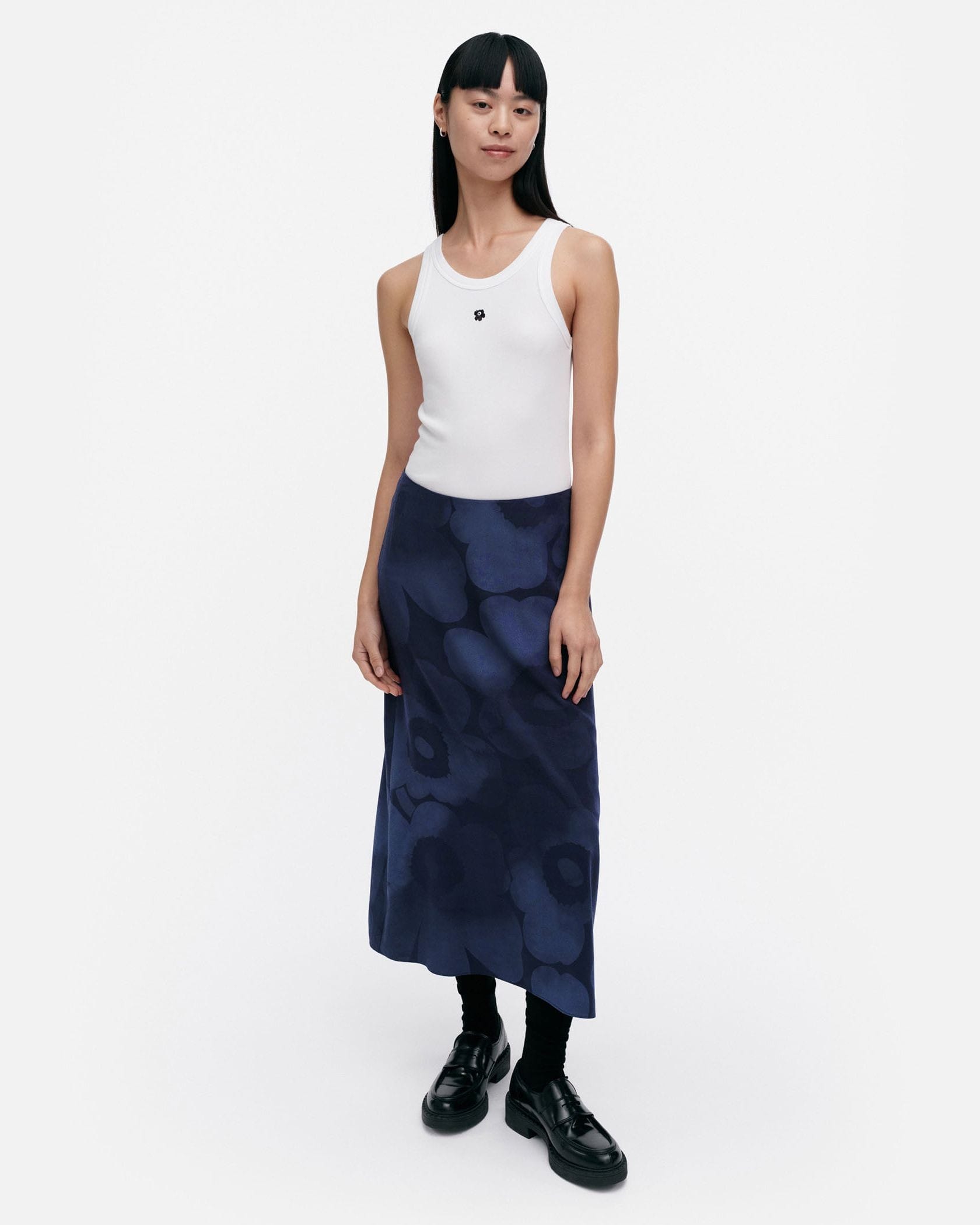 【2025AW】marimekko マリメッコ/ Korkeat Pioni スカート Sivellys Pioni ニットスカート | Maija Isola | Marimekko