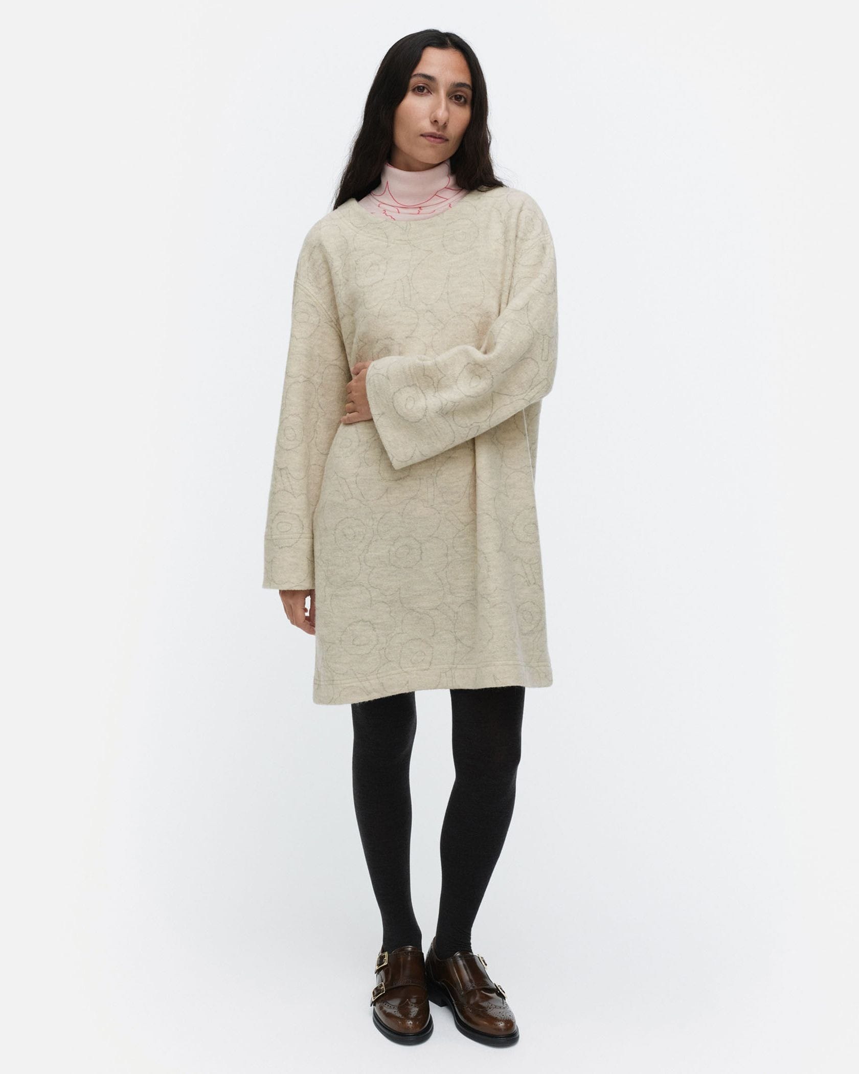 marimekko Unikko ワンピース ベージュ Neljas Piirto Unikko ワンピース | Marimekko (マリメッコ) 日本公式