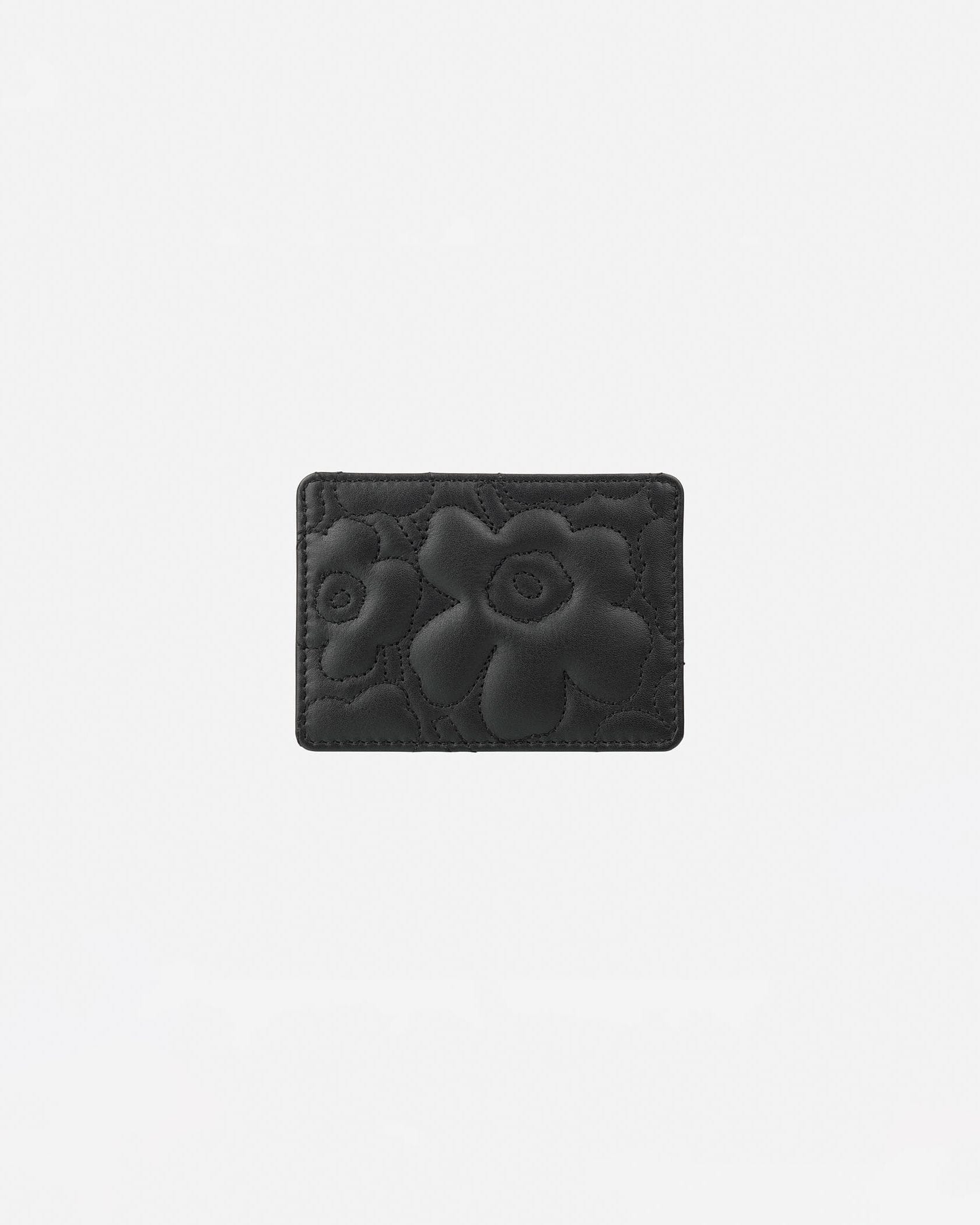 marimekko 黒 レザー 名刺入れ マリメッコ カード入れ Card Holder Unikko | Maija Isola | Marimekko (マリメッコ) 日本公式