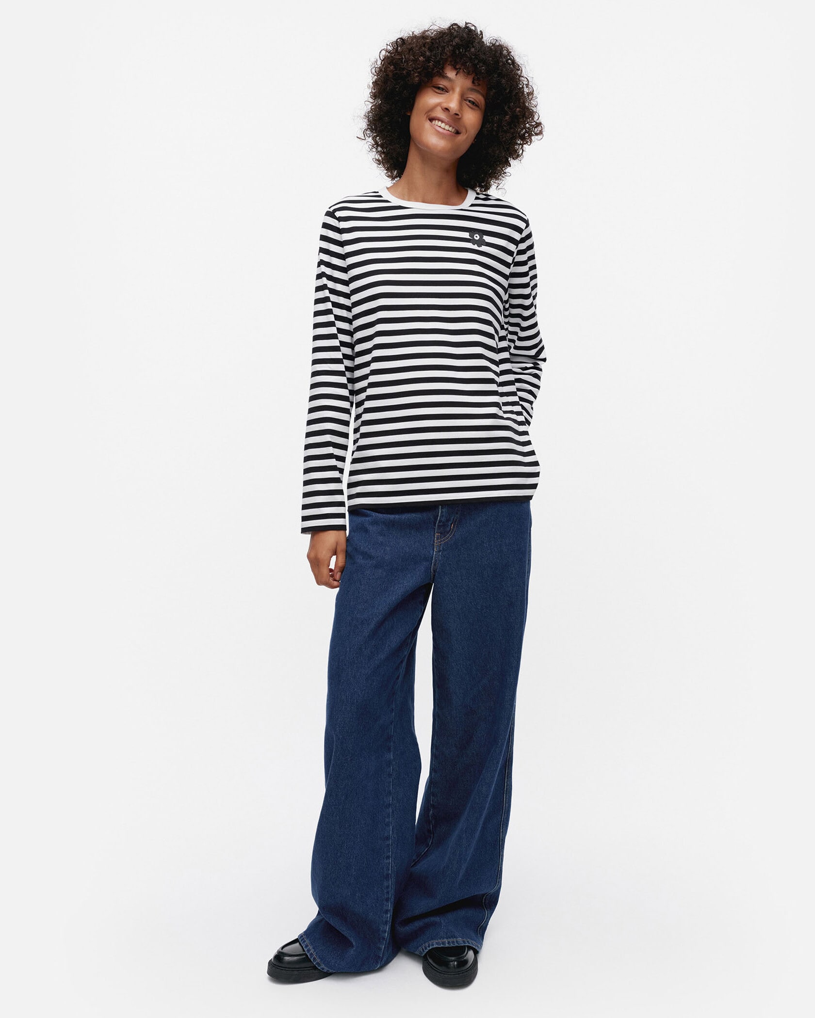 【美品】marimekko Tasaraita Relaxed ボーダートップス Tasaraita Unikko カットソー | Annika Rimala | Marimekko