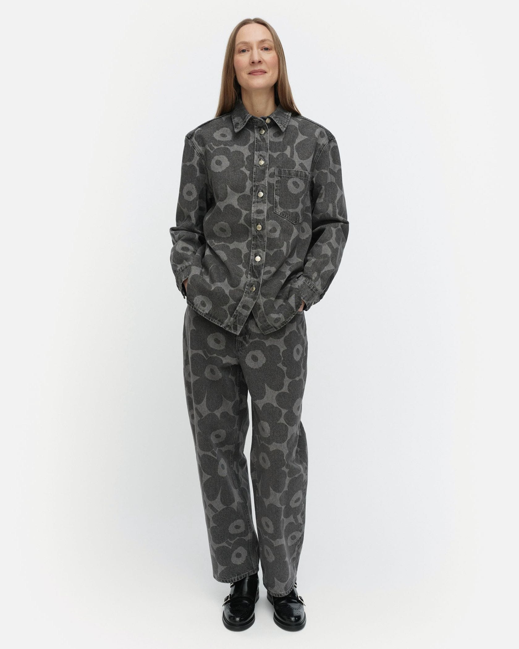 【新品未使用】Maridenim Vaihe Unikko シャツ Maridenim Vaihe Unikko Jean shirt | Marimekko