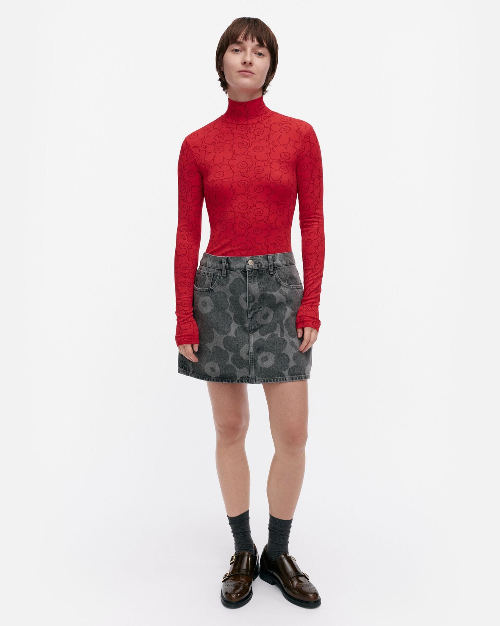 Maridenim Ruudut Unikko スカート | Maija Isola | Marimekko