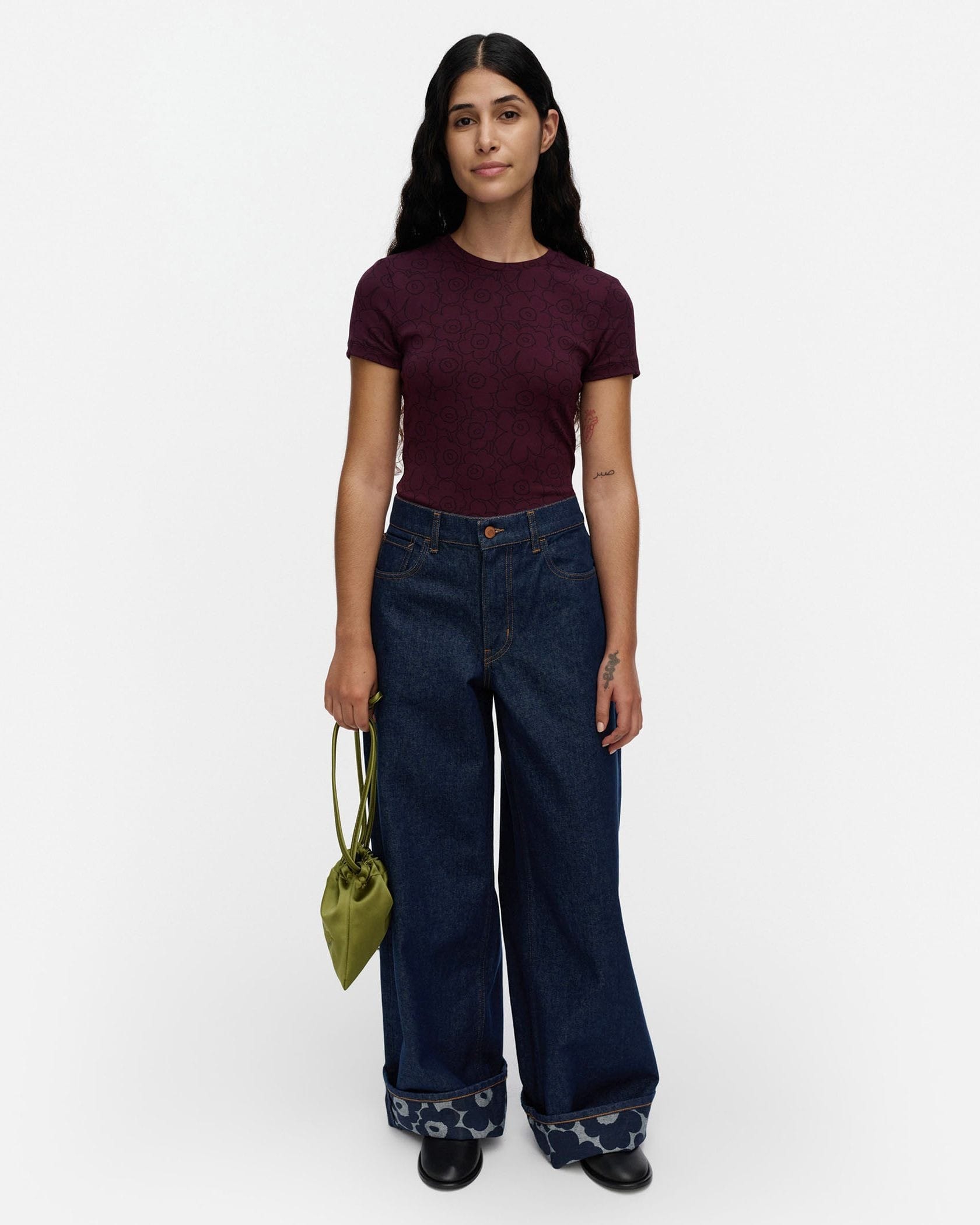 Maridenim Loose Unikko ジーンズ 28 Marimekko Maridenim Unikko