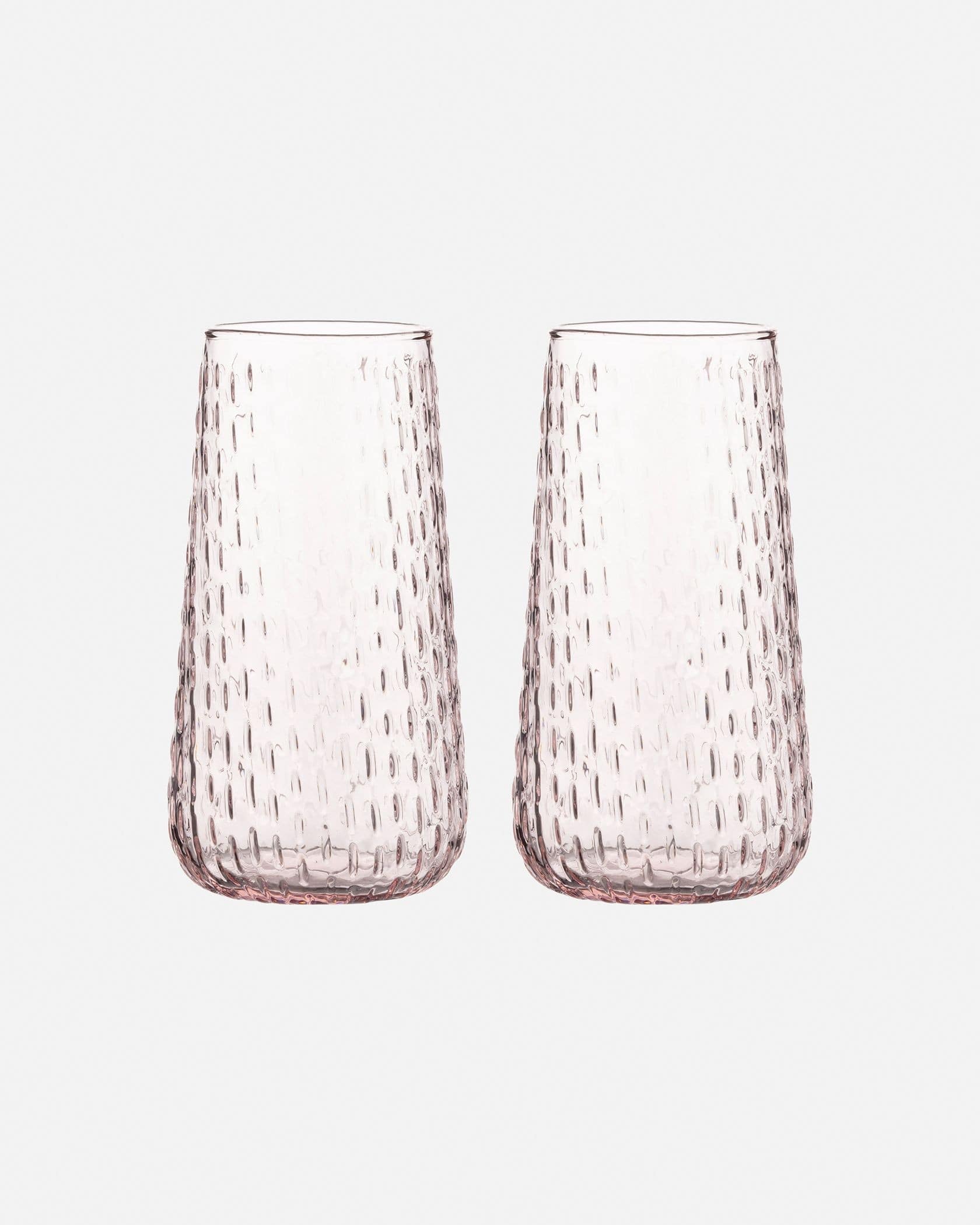 【廃盤・新品未使用】マリメッコ　FLUTE GLASS クリア&ピンク Syksy フルートセット 180ml | ガラス食器 | キッチン&ダイニング
