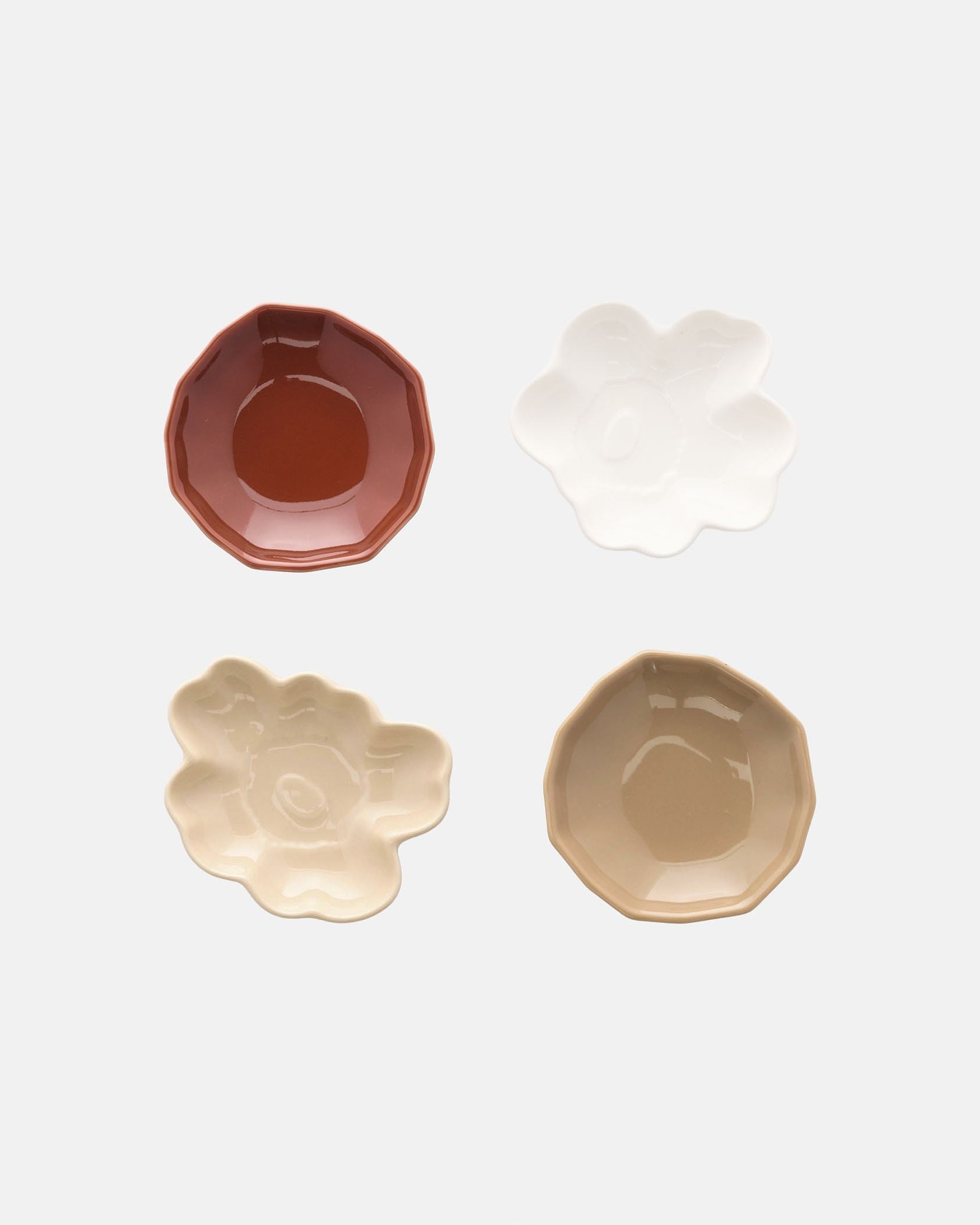 Unikko&Kivet Shape Plate 4枚セット | Maija Isola | Marimekko